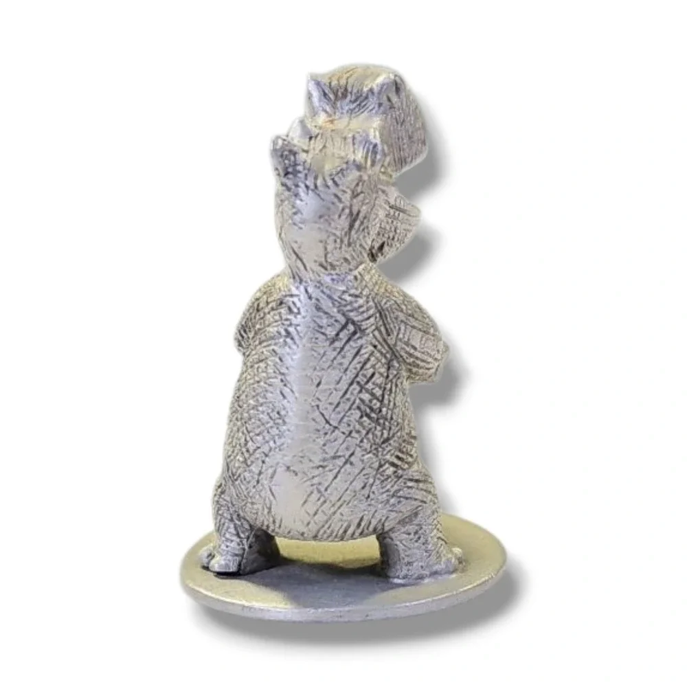 Vintage Hudson Pewter Hippo Violin Figurine Strike Up The Band #644 Hippopotamus